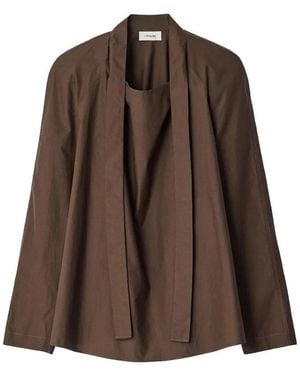 Lemaire Ascot Blouse Truffle - Brown