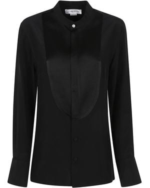 Victoria Beckham Bib Detail Blouse - Black