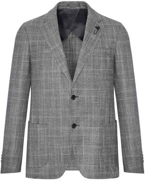 Lardini Tailored Single-Breasted Blazer - Gray