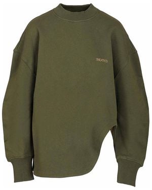 The Attico Sweatshirt With Embroidered Logo - Green