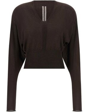 Rick Owens V Cropped' Top - Black