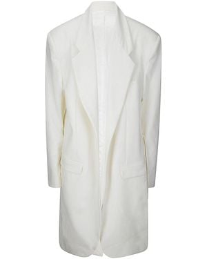 ACT N°1 Deconstructed Corset Wool Blazer - White