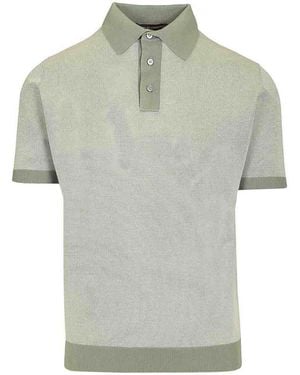 FILIPPO DE LAURENTIIS Pique Polo Shirt - Grey