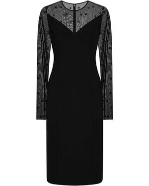 Givenchy Long-Sleeved Tulle Dress - Black