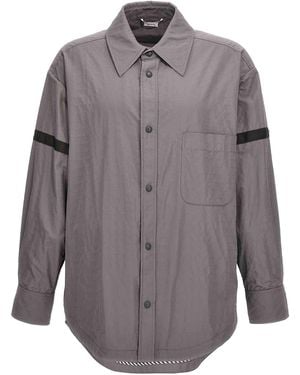 Thom Browne 'Snap Front' Overshirt - Gray