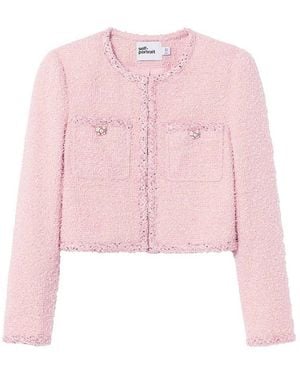 Self-Portrait Boucle Jacket - Pink