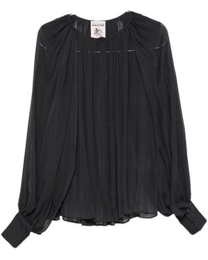 Semicouture Silk Blend Blouse - Black