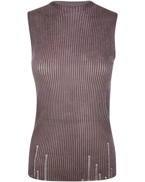 Uma Wang Sleeveless Sweater - Brown