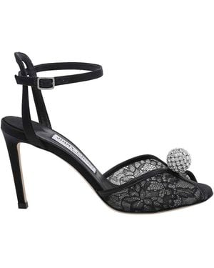 Jimmy Choo Sacora Pump Sandals - Black