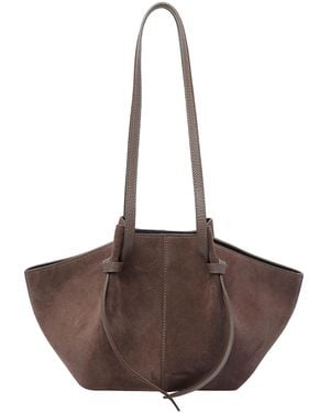 Yuzefi Suede Mochi Shoulder Bag - Brown