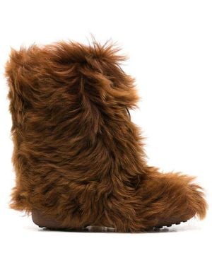 Tod's Shearling Ankle Boots - Brown