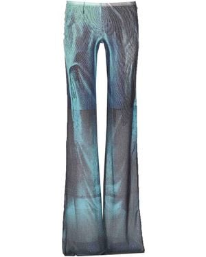 Jean Paul Gaultier Indivo And Vintage Mesh Trousers - Blue