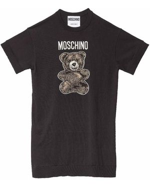 Moschino Robe Au Genou - Noir