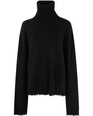 Uma Wang High Neck Top - Black