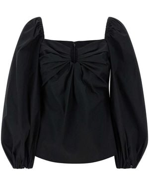Carolina Herrera Puff' Sleeve Top - Black