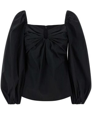 Carolina Herrera Puff' Sleeve Top - Black