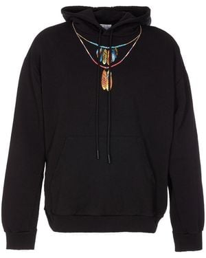 Marcelo Burlon Logo Printed Hoodie - Blue