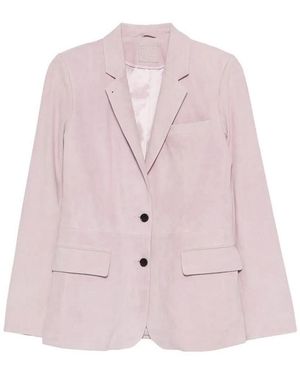 DESA NINETEENSEVENTYTWO Leather Classic Blazer - Pink