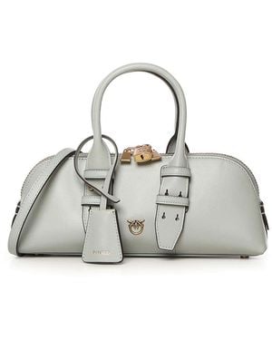 Pinko Escape Bag Small Leather Handbag - White