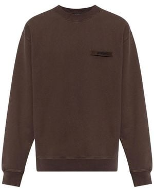 Jacquemus Gros Grain Crew-Neck Sweatshirt - Brown
