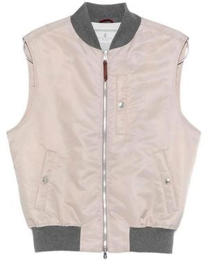 Brunello Cucinelli Bomber Jacket - Natural
