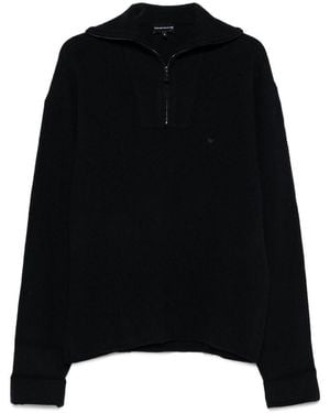 Emporio Armani Wool Turtle-Neck Sweater - Black