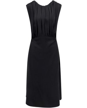 Jil Sander Sleeveless Satin Dress - Black