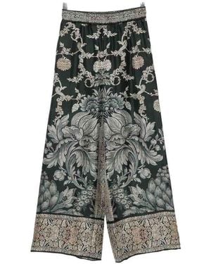 Pierre Louis Mascia Printed Silk Trousers - Grey