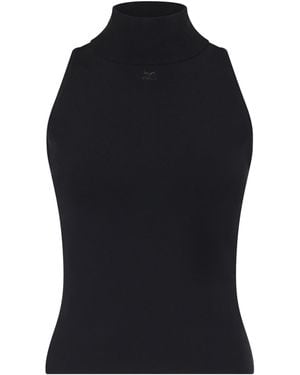 Courreges Courrèges High Neck Sleeveless Top - Black