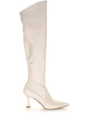Sergio Levantesi Stretch Leather Boot - White
