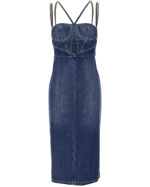 Nensi Dojaka Denim Dress - Blue