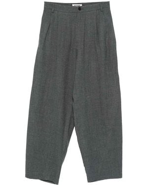 DARKPARK Phebe Wide Leg Japanese Light Wool Trousers - Grey
