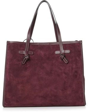 Gianni Chiarini Marcella Suede Shopping Bag - Purple