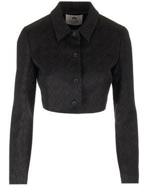 Marine Serre Jacquard Jacket - Black