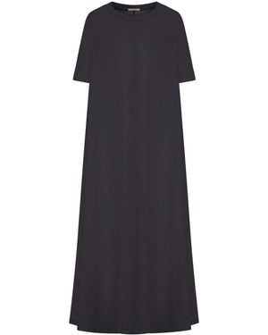 Transit Minimal Long Linen Dress - Black