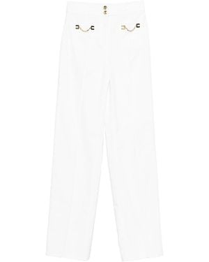 Elisabetta Franchi Vaqueros Rectos - Blanco