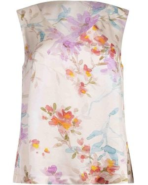 Herno Blouse Made Of Satin - White