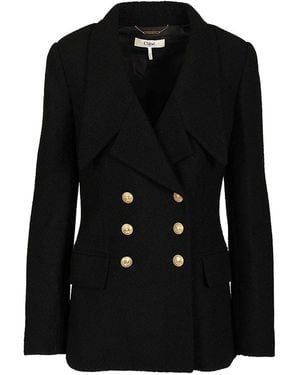 Chloé Double-Breasted Tailored Jacket - Black