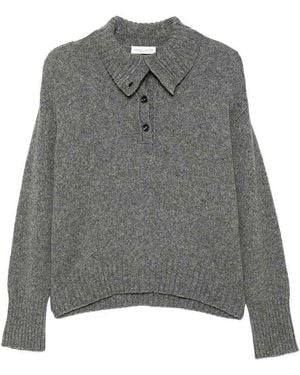Roberto Collina Buttoned Collar Sweater - Gray