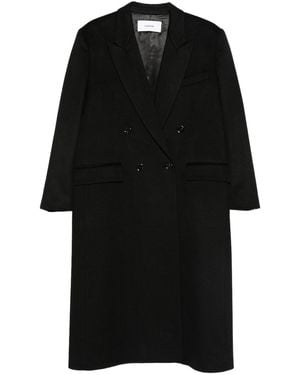 Lardini Martin Double-Breasted Cashmere Coat - Black