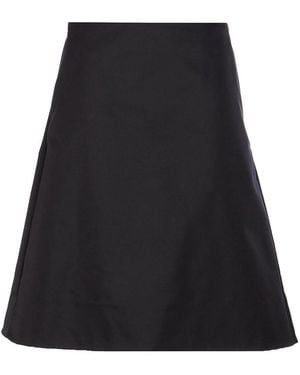 McQueen Midi Ruched Skirt - Black