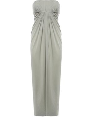 Alberta Ferretti Long Draped Dress - White
