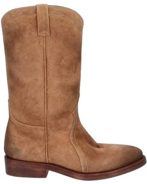 Jil Sander Suede Ankle Boots - Brown
