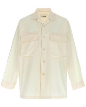 Jil Sander Logo Embroidery Shirt - White