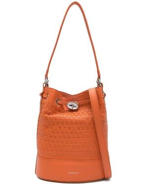 Zanellato Monda Musiva Small Leather Bucket Bag - Orange