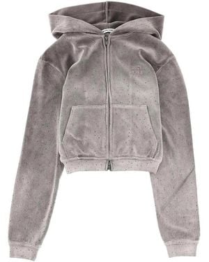 T By Alexander Wang Sweatshirt With Logo - Gray
