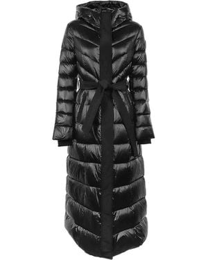 Mackage Long Maxi Shiny Quilted Down Jacket - Black