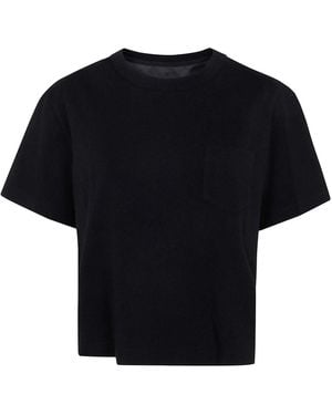 Sacai Nylon Twill X Cotton Jersey T-Shirt in Black | Lyst