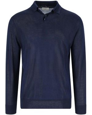 Ballantyne Silk And Cashmere Polo Shirt - Blue