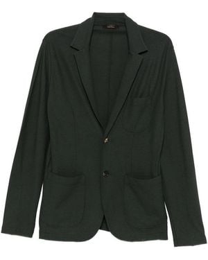 Zanone Blazer With Patch Pockets - Green